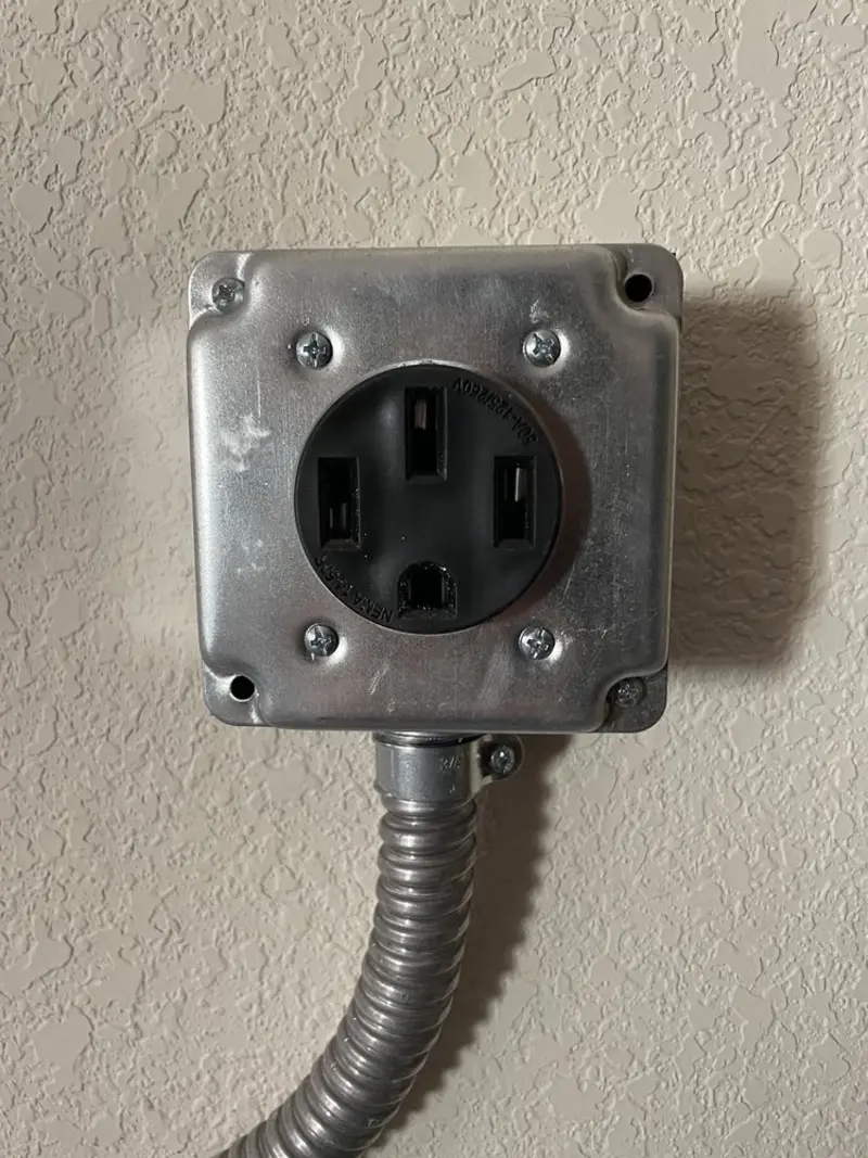 NEMA 14-50 outlet installed for Electrical Panel Upgrade in Violet